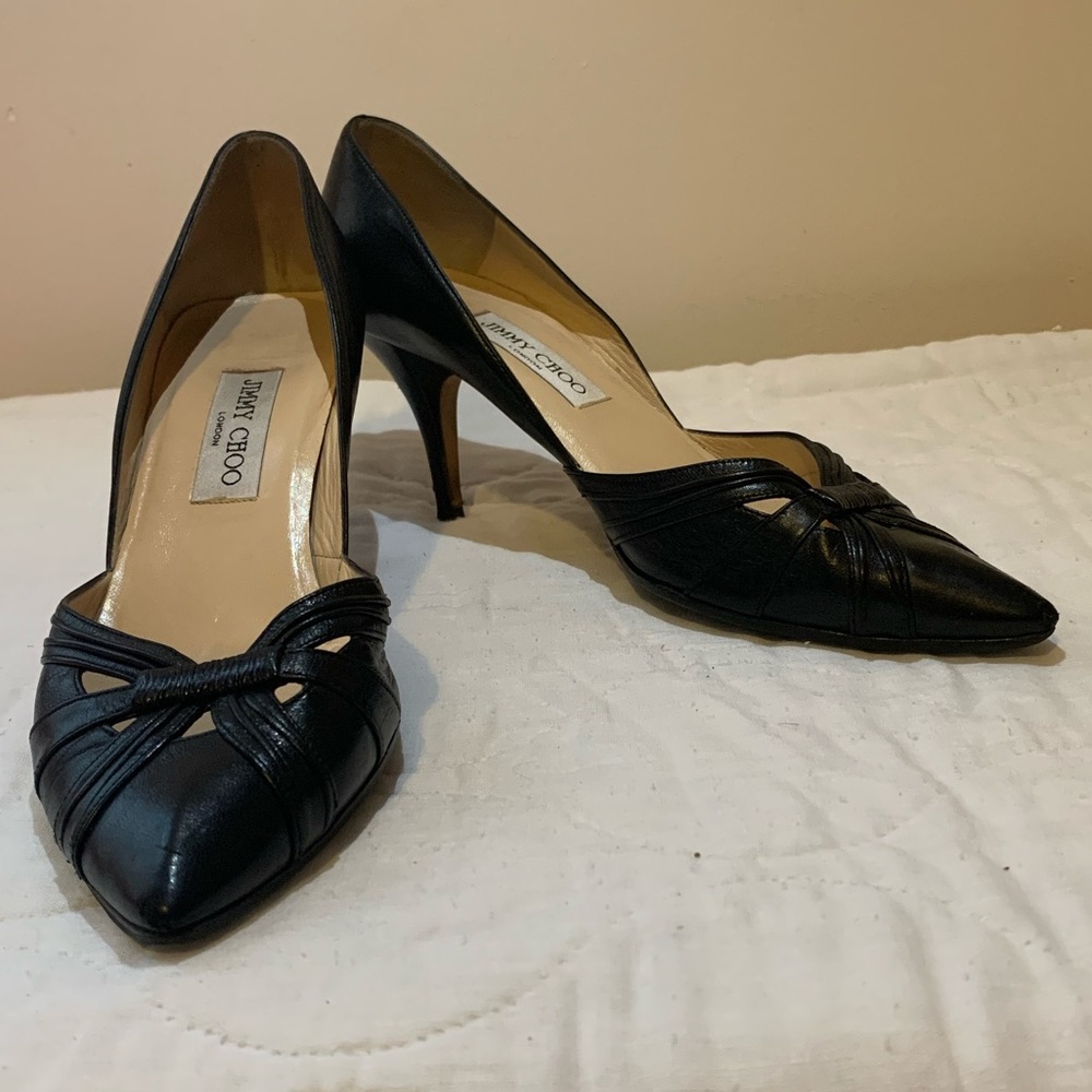 Jimmy Choo London Black Lizzie Cut Out